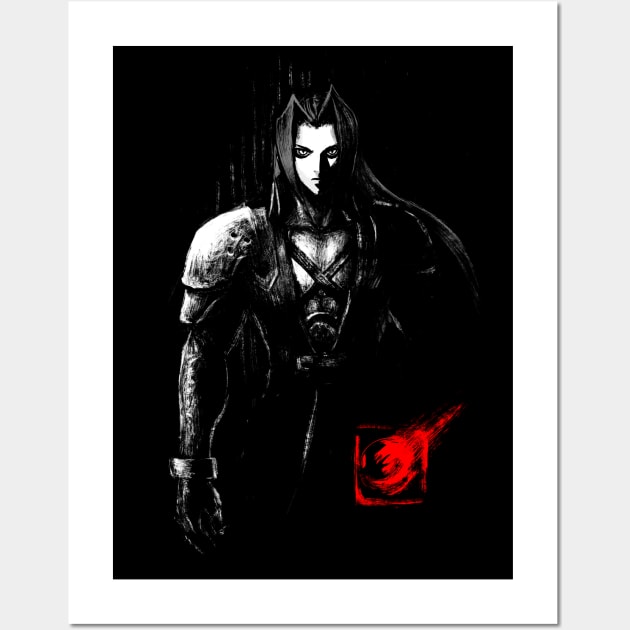 One Winged Angel Ink - Final Fantasy VII Sephiroth - Video Game Wall Art by BlancaVidal